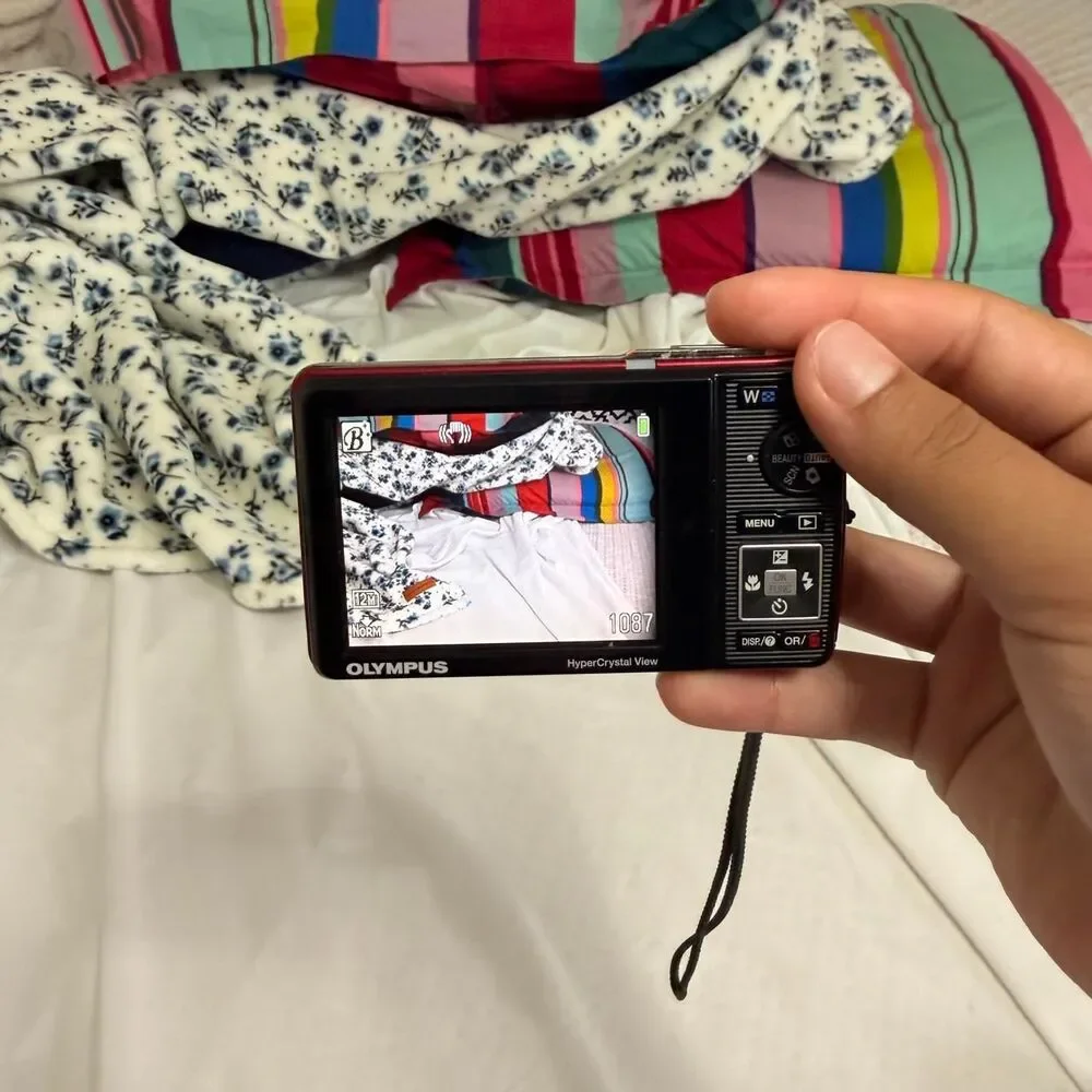 Olympus Red and Silver Cameras-and-accessories